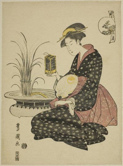 連載「おしゃれ十二月」より六月 作： Utagawa Toyokuni I