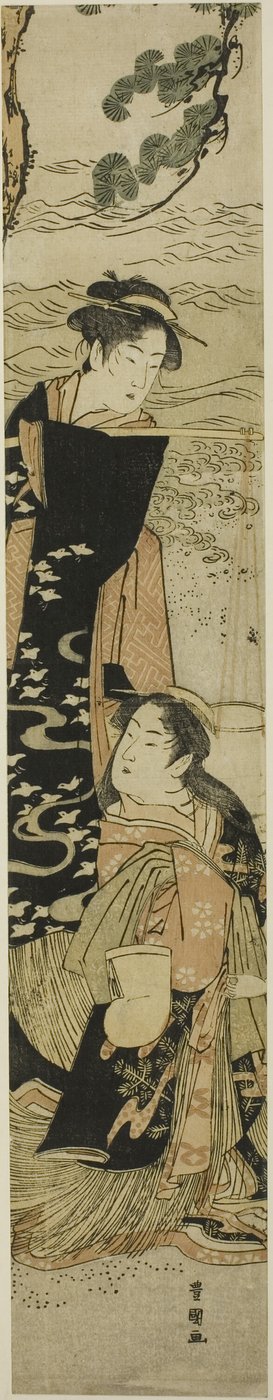The sisters Matsukaze and Murasame on the shores of Suma 作： Utagawa Toyokuni I