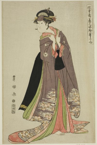 やまとや： いわい はんしろ いＶ あｓ かたなや おはな、 ｆろｍ てぇ せりえｓ ”ぽｒｔらいｔｓ おｆ あｃとｒｓ おん Ｓたげ （やくしゃ ぶたい の すがたーえ）” 作： Utagawa Toyokuni I