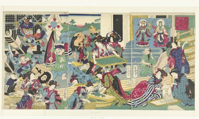 養蚕の七福神 作： Utagawa Yoshiiku