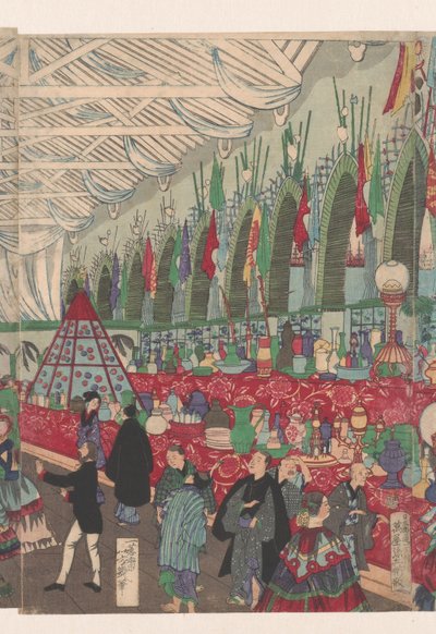 横浜で栄える英国商社 作： Utagawa Yoshiiku