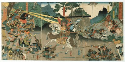 バトル、シリーズ47フェイスフルサムライ、1850-1880 作： Utagawa Yoshitora