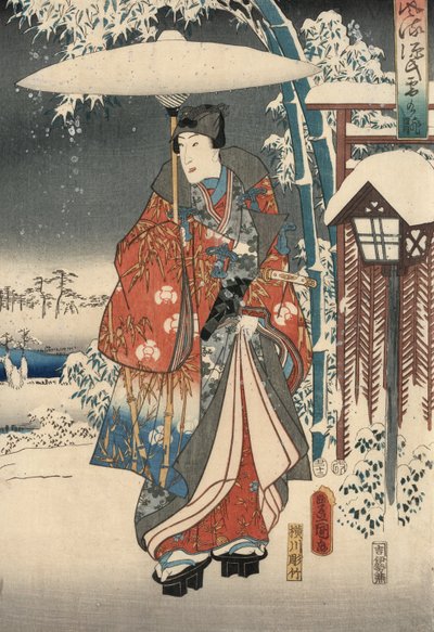 国貞・広重による源氏物語の浮世絵 作： Utagawa and Hiroshige  Kunisada