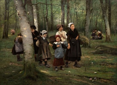 森の中の子供たち、1891年。 作： Vaclav Brozik