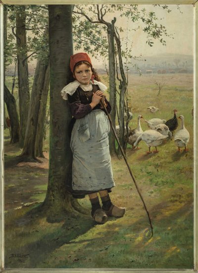 グースガール、約1885年。 作： Vaclav Brozik