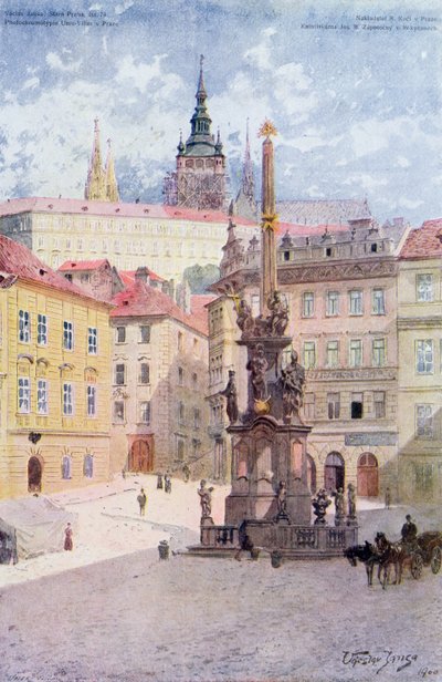 聖トリニティのペスト柱（Malostranske Namesti, Mala Strana, Prague 作： Vaclav Jansa