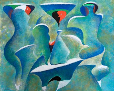 夏の雪、2022年（キャンバスにアクリル画） 作： Vadym Vaskovsky