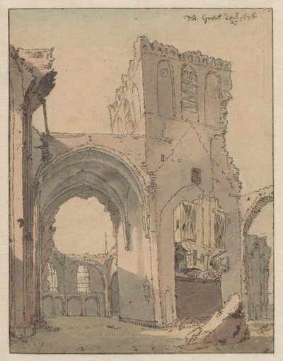 グレイブの大教会の廃墟 作： Valentijn Klotz (attributed to)