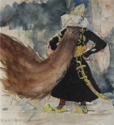チェルノモール。 M.グリンカのオペラ「ルスラン」と「リュドミラ」の衣装デザイン 作： Valentin Aleksandrovich Serov
