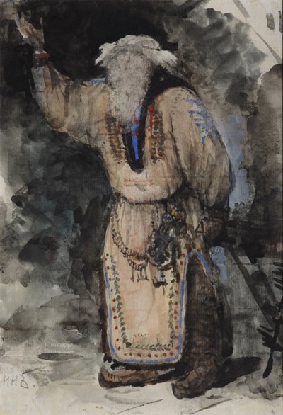 M.グリンカのオペラ「ルスラン」と「リュドミラ」の衣装デザイン 作： Valentin Aleksandrovich Serov