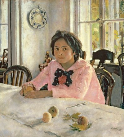 桃を持った少女 作： Valentin Aleksandrovich Serov