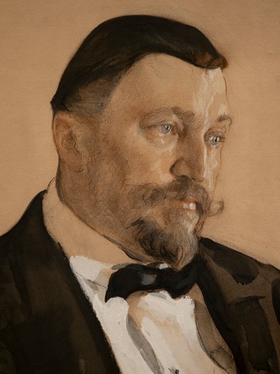 アレクセイ・ヴィクロヴィッチ・モロゾフの肖像（詳細） 作： Valentin Aleksandrovich Serov