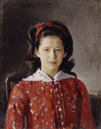 Lyudmila Anatolyevna Mamontova 1874-1937、1884年の肖像 作： Valentin Aleksandrovich Serov