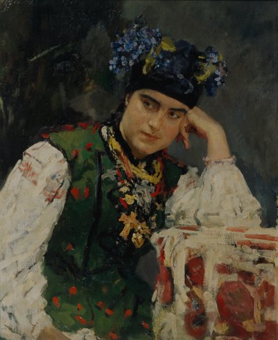 ソフィア・ドラゴミロフの肖像、1889 作： Valentin Aleksandrovich Serov