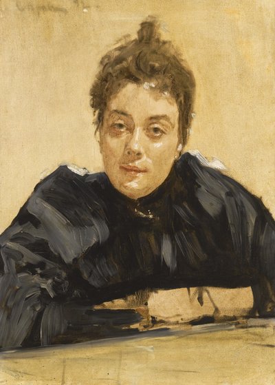 アーティストの肖像画マリアヤクンチコヴァウェーバー1870-1902 作： Valentin Aleksandrovich Serov
