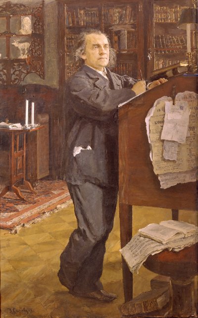 作曲家アレクサンドル・セロフの肖像1820-1871、1889 作： Valentin Aleksandrovich Serov