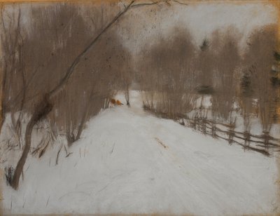 ドモトカノヴォへの冬の道、1904 作： Valentin Aleksandrovich Serov