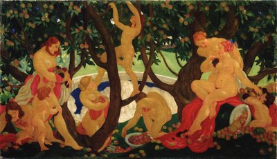 リンゴを集める、1917 作： Valentin Alexandrovich Yakovlev