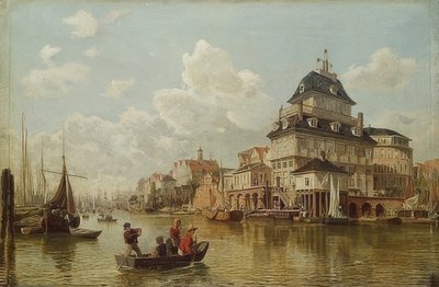 ハンブルク港のツリーハウス。 1850 作： Valentin Ruths