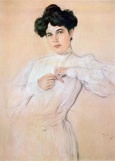 マリア・ボツキナの肖像」1905年 作： Valentin Serov