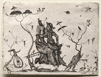 恋人たちのペア、1626年。 作： Valentin Sezenius