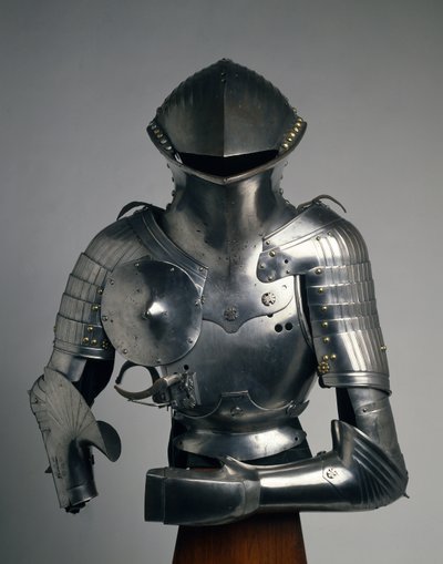 ドイツの馬上槍試合」のための鎧「Composite Stechzeug」（1480～1540年頃）（鋼鉄、鉄、真鍮、革製 作： Valentin Siebenburger