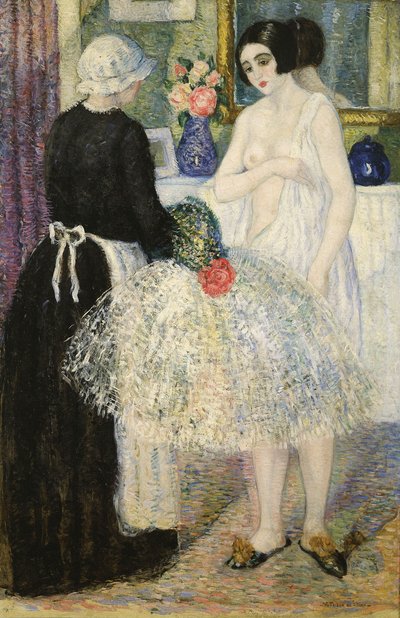 En El Camerin、1920年頃（キャンバスに油彩） 作： Valentín Thibon de Libian