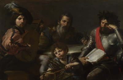 人類の四つの時代c。 1629年 作： Valentin de Boullogne