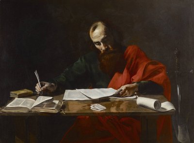 聖パウロが手紙を書く 作： Valentin de Boulogne