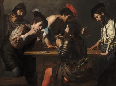 兵士のトランプとサイコロ (チート) 作： Valentin de Boulogne