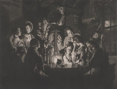 空気ポンプの実験を行う哲学者、1769 年。 作： Valentine Green