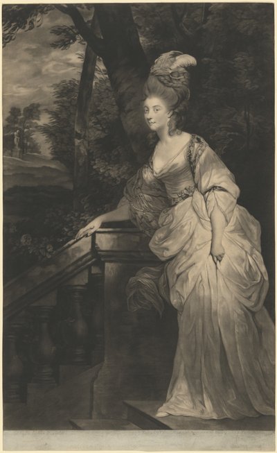 ジョージアナ (スペンサー)、デヴォンシャー公爵夫人 作： Valentine Green after Sir Joshua Reynolds