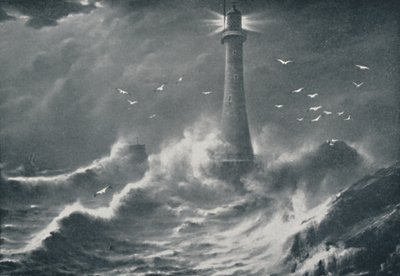 エディストーン灯台、1910 作： Valentine and Sons Ltd