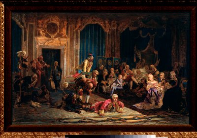 ロシアの皇后アン 1 世 (アンナイワノフナ) の宮廷の道化師 作： Valeri Ivanovich Jacobi