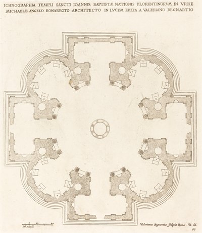 洗礼者聖ヨハネ教会の平面図 作： Valerien Regnard