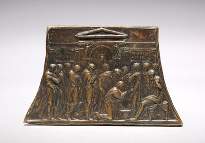 使徒の足を洗うキリスト、1500年代。 作： Valerio Belli