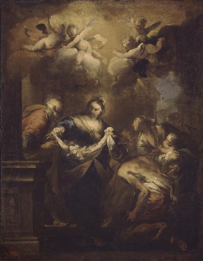 バラの奇跡、1650年代 作： Valerio Castello