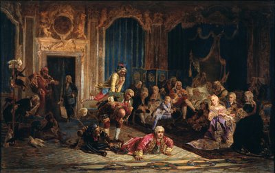 皇后アンナ・イオアンノヴナの宮廷の道化師、1872年 作： Valery Ivanovich Jacobi
