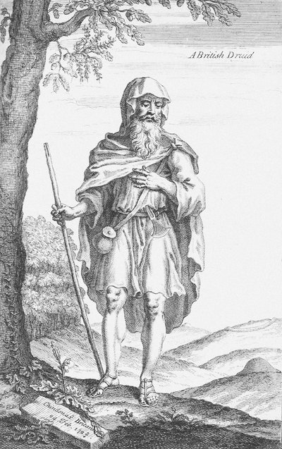 ストーンヘンジのイギリス人ドルイド、ウィリアム・ステュークリー作、1723年 作： Van Der Gucht
