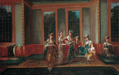 コーヒーを飲む女性、1720年代 作： Vanmour