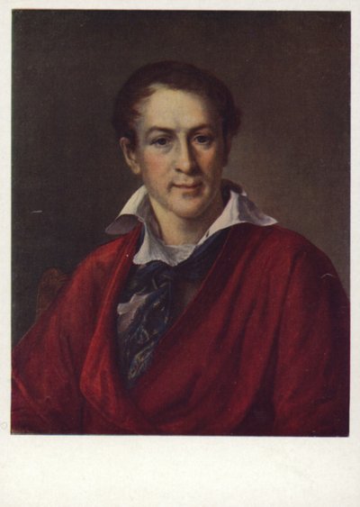 クラシェニンニコフの肖像、1824年 作： Vasili Andreevich Tropinin