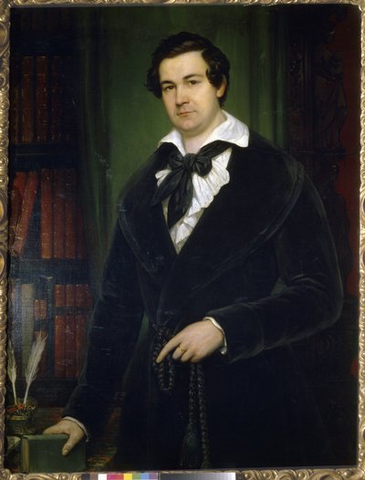 俳優カラティギン（1802-1853）の肖像 par Tropinin, Vasili Andreyevich (1776-1857) 作： Vasili Andreevich Tropinin