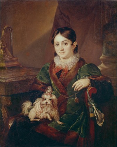 伯爵ナタリアアンドレエフナオボレンスカヤの肖像、1833 作： Vasili Andreevich Tropinin