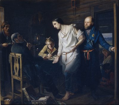 地方警察捜査官、1857年 作： Vasili Grigorevich Perov