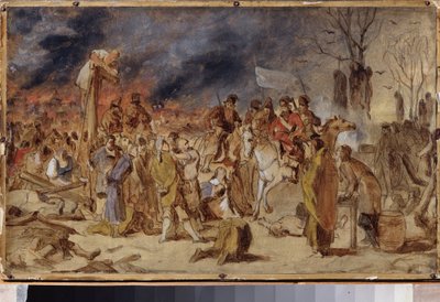 1773年のプガチョフの反乱。 (ロシア農民戦争) 作： Vasili Grigorevich Perov