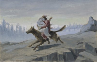 イワンツァレビッチ、1870年代末から1880年代初頭のグレイウルフに乗る 作： Vasili Grigorevich Perov