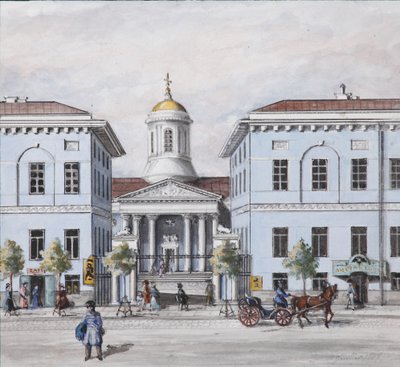 サンクトペテルブルクのネフスキー大通り、1830〜1840年代 作： Vasili Semenovich Sadovnikov