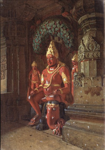 インドラ寺院のヴィシュヌ像、1874 作： Vasili Vasilievich Vereshchagin
