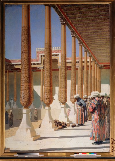 トロフィーの展示（ロシアによるトルキスタン征服時の斬首） 作： Vasili Vasilievich Vereshchagin