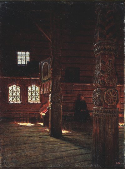 プチューグのピーターアンドポール教会の内部、1894 作： Vasili Vasilievich Vereshchagin